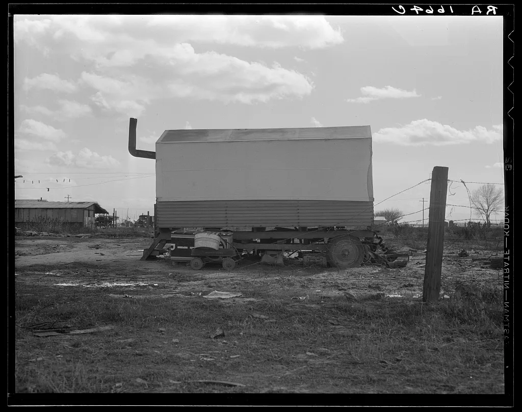 Dust bowl refugees living in camps in California, 1936