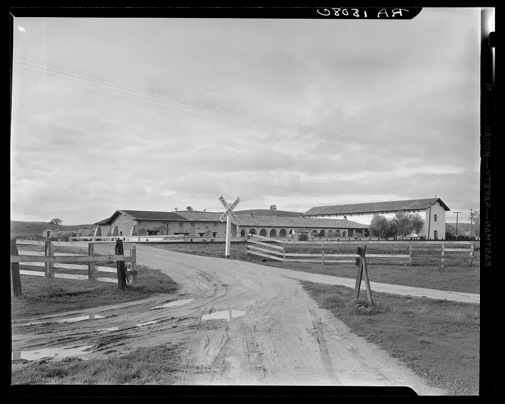 San Miguel Mission. Erected 1797 by the Franciscan Fathers. California, 1936