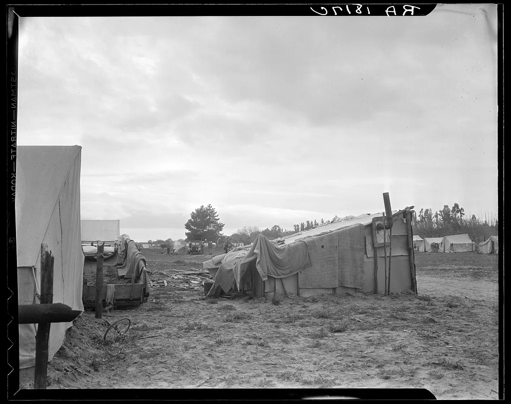 Camps of migrant pea workers. California, 1936