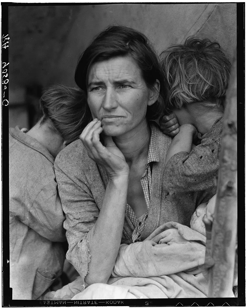 Destitute pea pickers in California. Mother of seven children. Age…, 1936