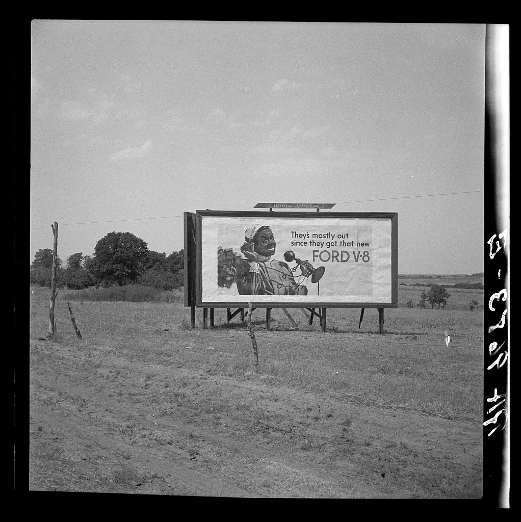 Billboard sign. Southern California, near Los Angeles, 1936