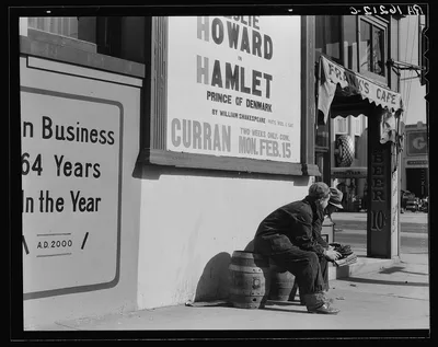 Striking longshoremen during the waterfront strike in San Francisco,…, California, 1937