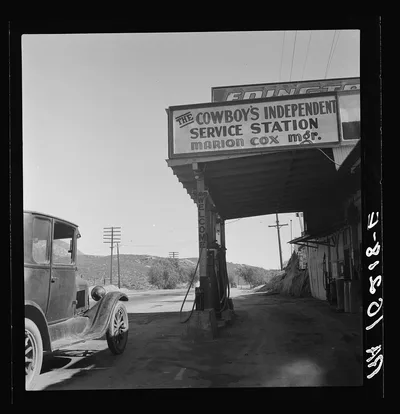 On the highway. Riverside County, California, 1937