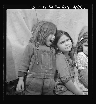 Children of migratory carrot pullers, Mexicans. Imperial Valley,…, California, 1937