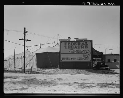 The new theatre, a government-sponsored revival. San Bernardino,…, California, 1937