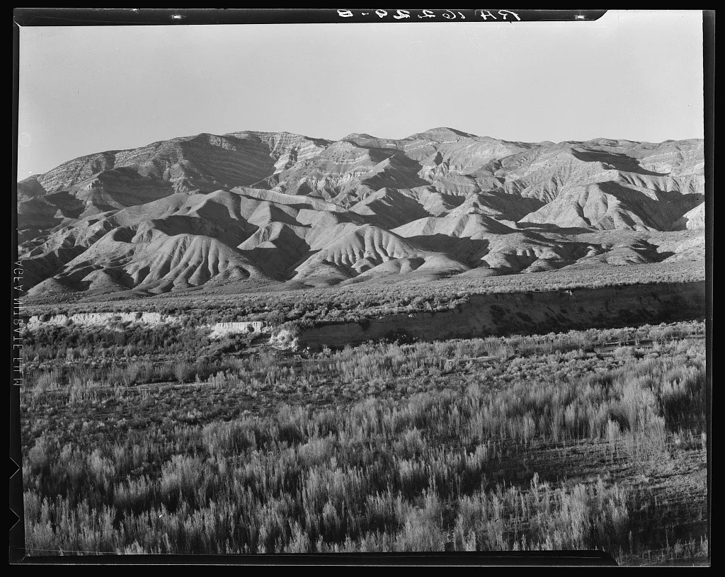 California desert mountains. San Luis Obispo County, 1937