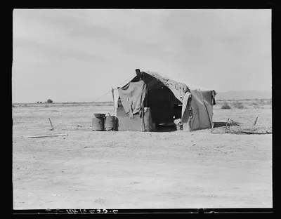 Tent housing a family of four who will be returned to Oklahoma by the…, California, 1937