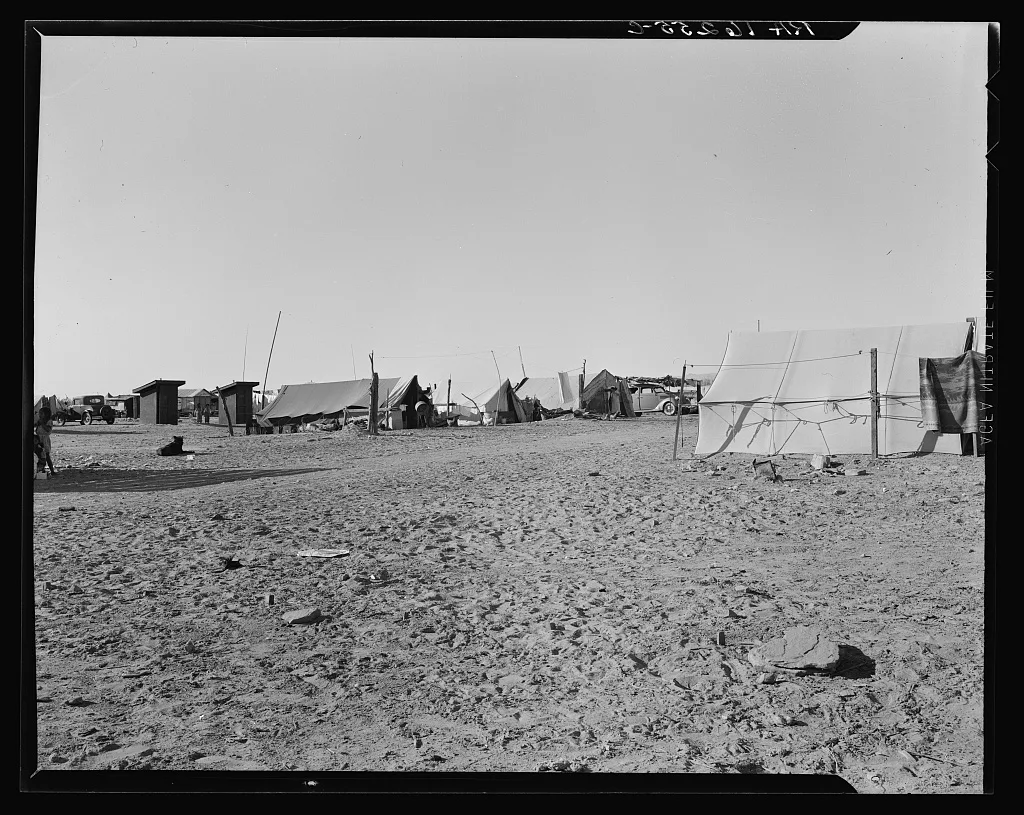 Camp of migratory agricultural workers. Imperial County, California, 1937