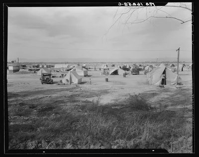 Auto camp north of Calipatria, California. Approximately eighty…, 1937