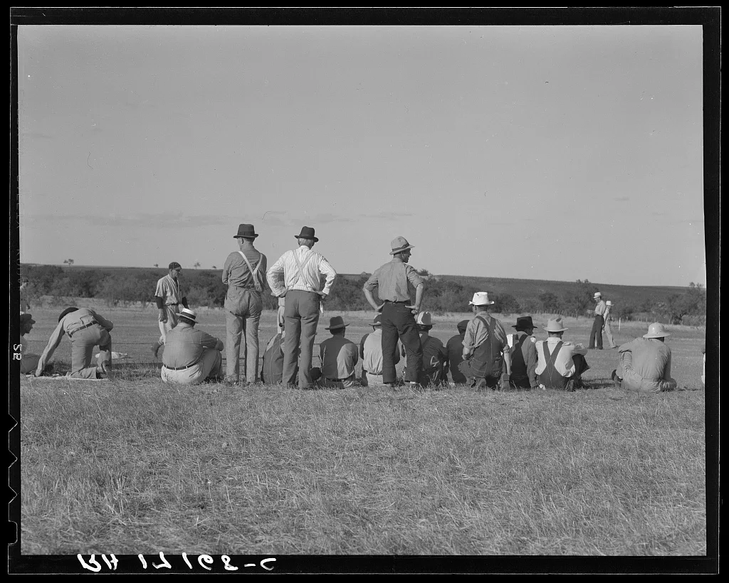Baseball, Sunday afternoon. The town of Rice vs. the town of Perry,…, Texas, 1937