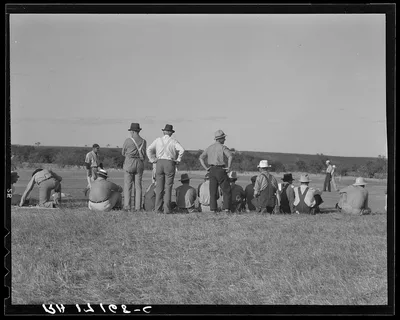 Baseball, Sunday afternoon. The town of Rice vs. the town of Perry,…, Texas, 1937