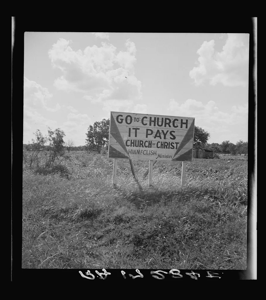 Georgia road sign, 1937