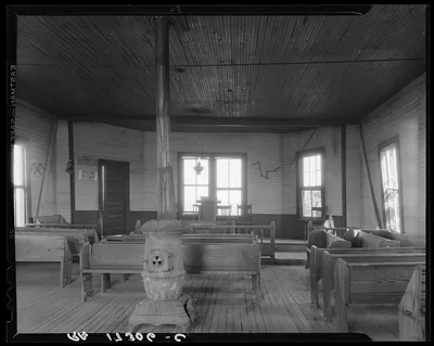 Interior of Negro church of the Mississippi Delta, 1937