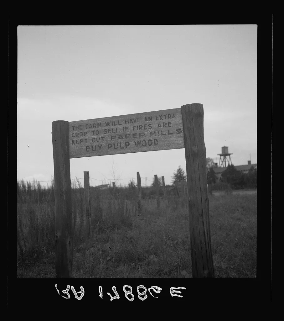 Roadsign near Fullerton, Louisiana, 1937