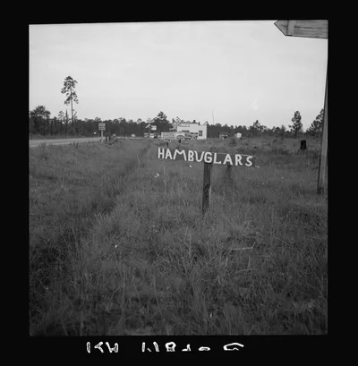 Georgia road sign, 1937