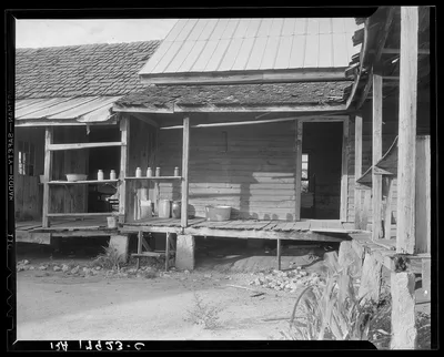 House in which cotton farmer has lived for fifty years. Macon County,…, Georgia, 1937