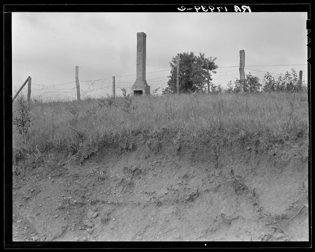 Standing chimneys are a common sight in Greene County, Georgia. They…, 1937