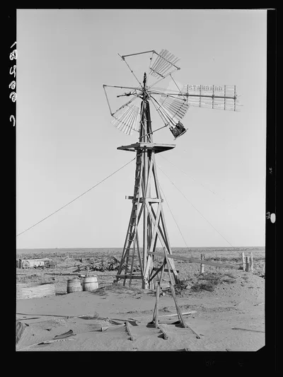 This farm was abandoned in 1937. Near Dalhart, Texas, Coldwater…, 1938