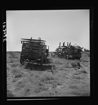 Squatters in the brush near Wasco, California, 1938
