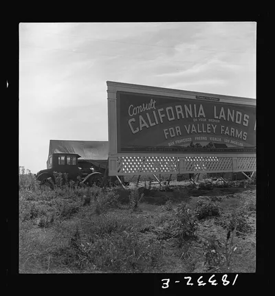 Camp of migrant agricultural workers along the highway in California.…, 1938