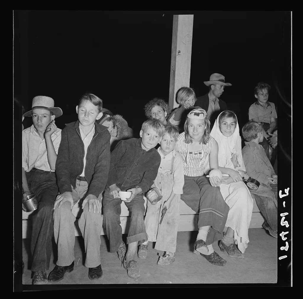 [Untitled photo, possibly related to: Halloween party at Shafter…, California, 1938