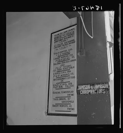 Note on existing labor organizations in a small agricultural town of…, California, 1938