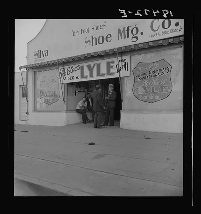 Note on election campaign. Santa Clara, California, 1938
