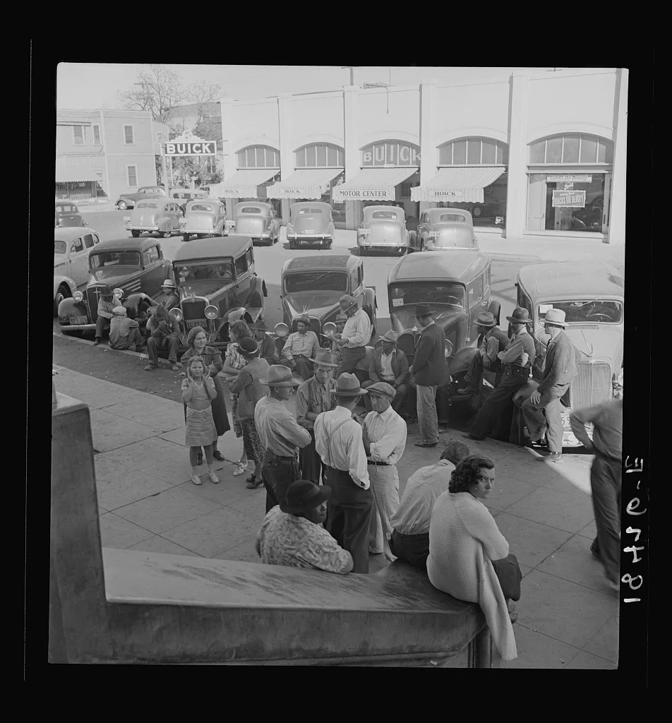 Outside the Labor Temple where the conference called by the Steinbeck…, California, 1938