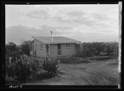 Type house at "Garden Homes," Kern County, California. Twenty such…, 1938