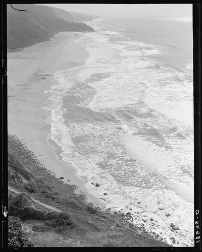 Near Half Moon Bay, California coast. Artichokes are grown along here, 1938