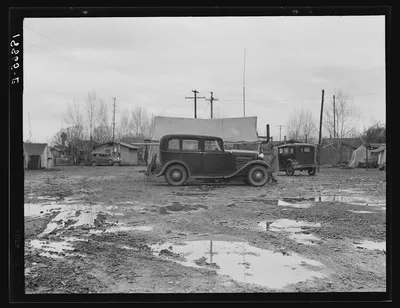 Strathmore, California. Citrus workers in winter quarters, 1939