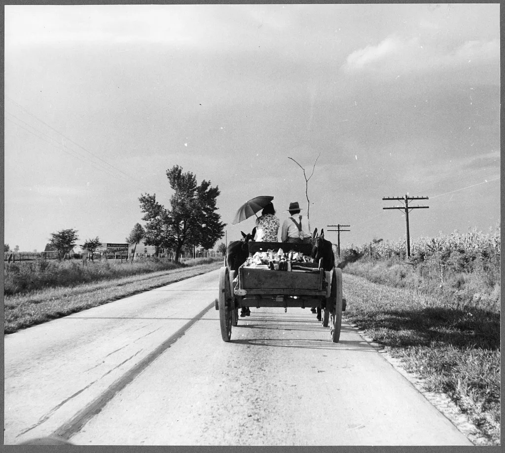 Southeast Missouri. Horse and wagon is still a common means of…, 1938