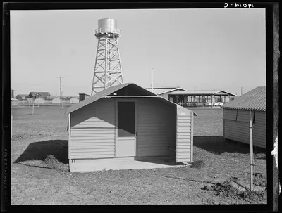 [Untitled photo, possibly related to: Toilet facilities at Westley…, California, 1939