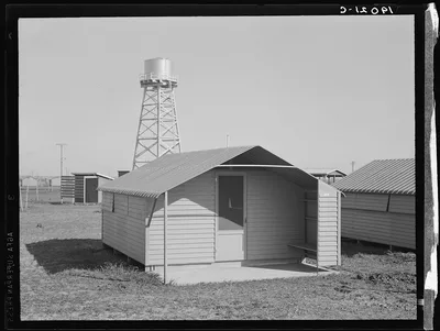 Toilet facilities at Westley camp. California, 1939