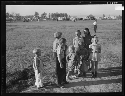 Children of migratory pea pickers in Brawley camp. California. See…, 1939