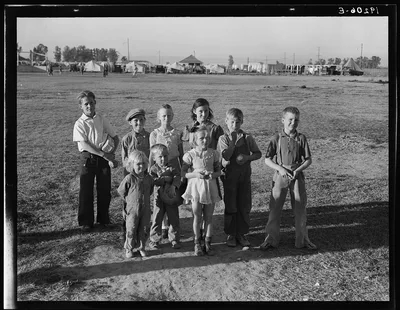 Children of migratory pea pickers in Brawley camp. California. See…, 1939