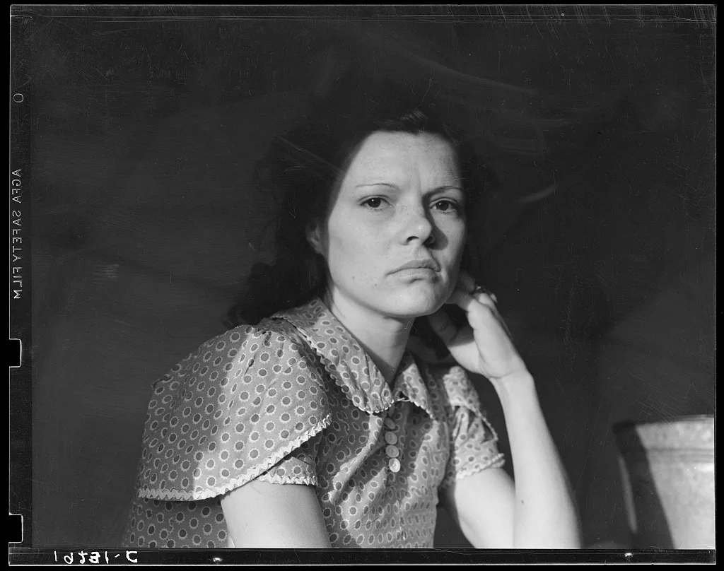 [Untitled photo, possibly related to: One of migratory family in Farm…, California, 1939