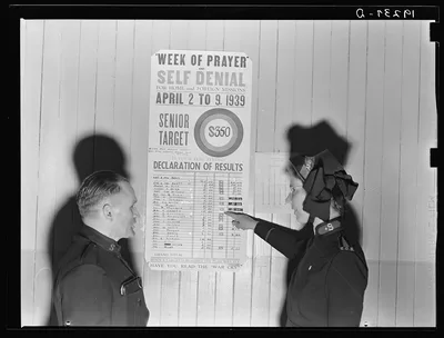 Salvation Army, San Francisco, California. Self-denial. Each member…, 1939