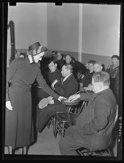 Meeting opens with taking the collection. Army contributes (about one…, California, 1939