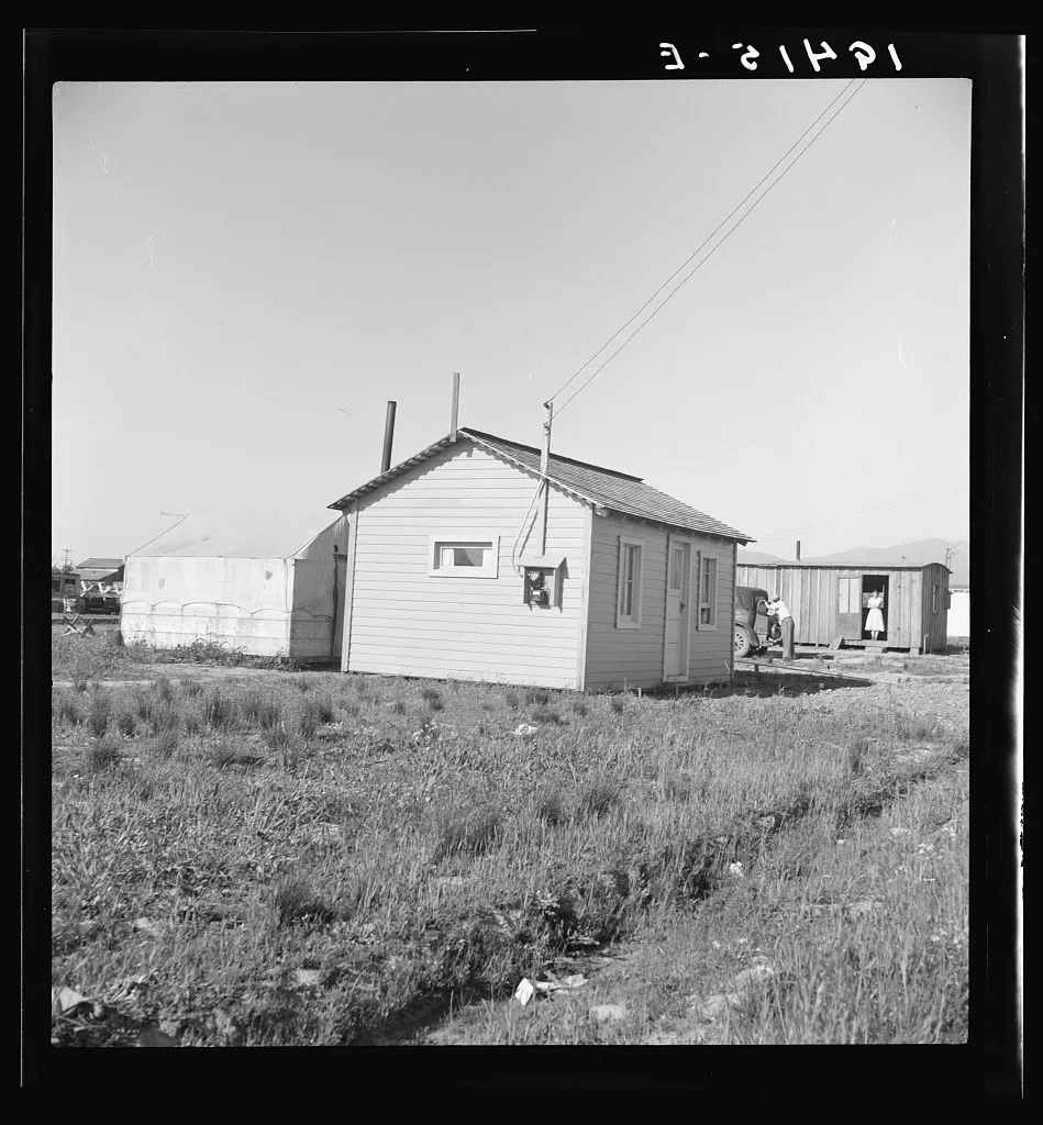 Housing for rapidly growing settlement of lettuce workers on fringes…, California, 1939