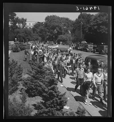 Campus of University of California, Berkeley, California. Students…, 1939