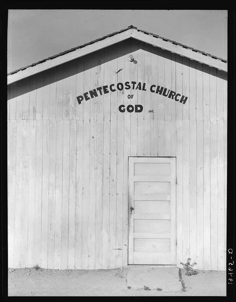 Migrants from the Southwest bring their institutions with them.…, California, 1939
