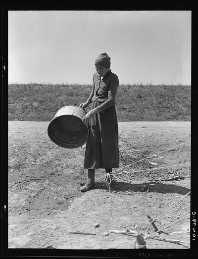 A grandmother in a migrant camp. Stanislaus County, California. "Been…, 1939
