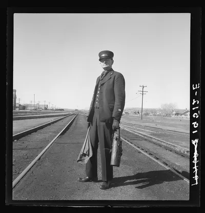 Photograph from Nevada: Brakeman on the Challenger. Nevada