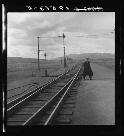 Brakeman on the Challenger. Nevada, 1939
