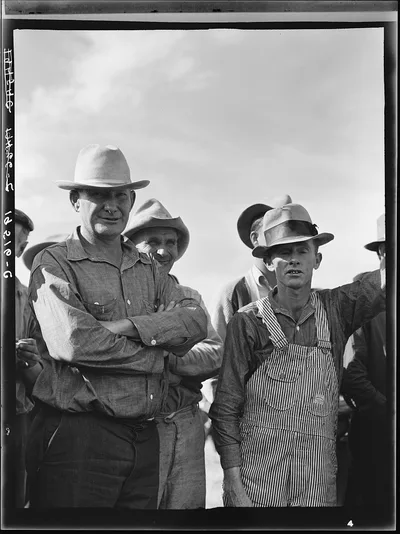 [Untitled photo, possibly related to: Watching ball game. Shafter…, California, 1938
