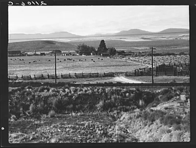 Ranch in Finger Valley of eastern Oregon. On U.S. 30, Baker County,…, 1939